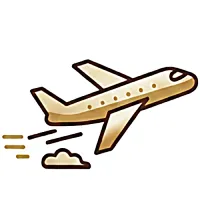 cône symbolisant les vols intérieurs et transferts aéroport organisés pour votre confort en Égypte.