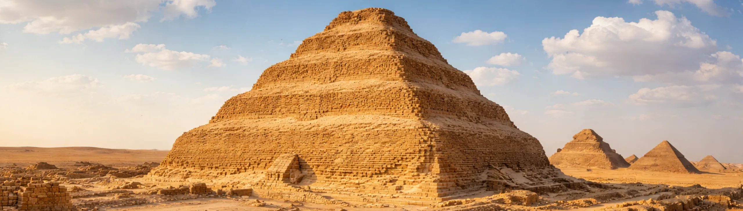 Pyramide à degrés de Djéser à Saqqarah, excursion historique avec Esquisse Voyage.